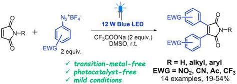 可见光促进马来酰亚胺与缺电子重氮盐的 Meerwein 34 二芳基化tetrahedron X Mol