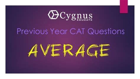 CAT 2020 Slot 1 Q1 Average Previous Year CAT Questions YouTube