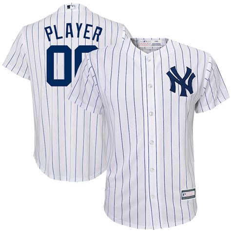 New York Yankees Youth Home Replica Custom Jersey – White