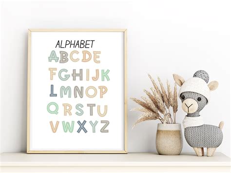 Abc Alphabet Educational Wall Art Print - Etsy