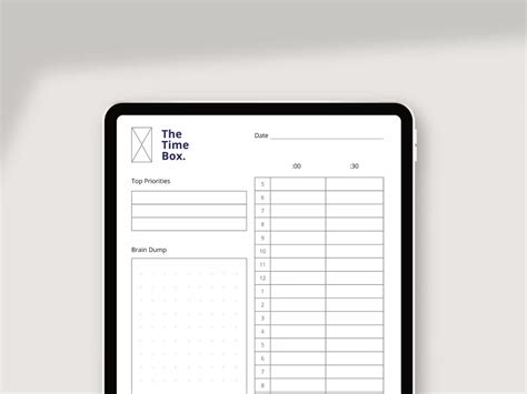 Daily Timebox Planner Printable Pdf Template To Do List Etsy