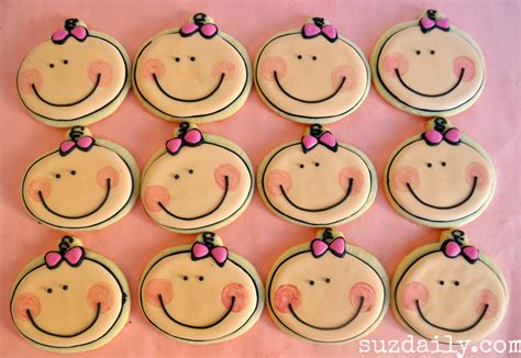 How To Make A Cute Baby Girl Cookie Great Cookie Favor For A Girl