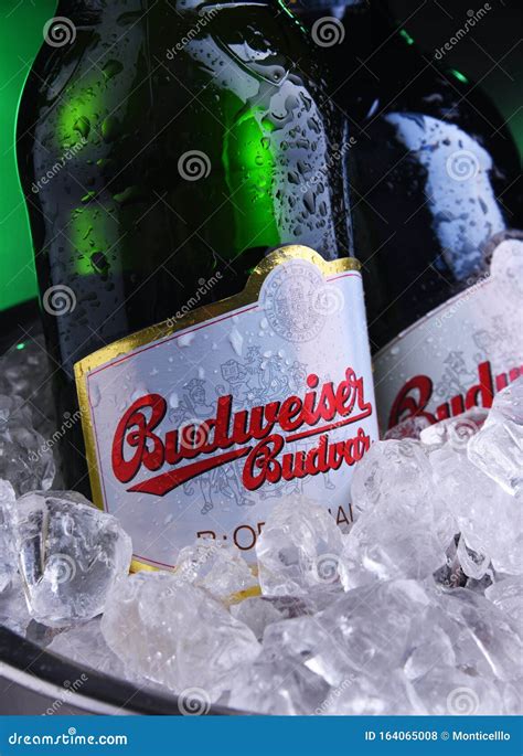 Bottles Of Budweiser Budvar Beer Editorial Stock Photo Image Of