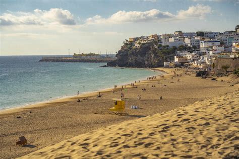 View Of Playa Del Matorral Beach And Town Morro Jable Fuerteventura