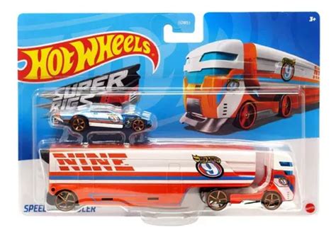 Hot Wheels Camion Super Rigs Speedway Hauler Mas Auto Cuotas Sin Inter S