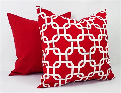 One Red Pillow Sham Red Decorative Pillow Red Pillow Cover Etsy