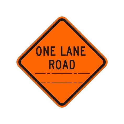 One Lane Road Distance Sign W20 4