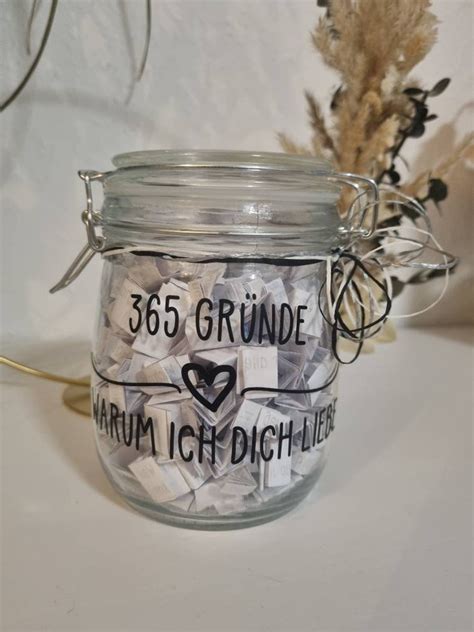 Gr Nde Warum Ich Dich Liebe Glas Valentinstag F R Paare Etsy De