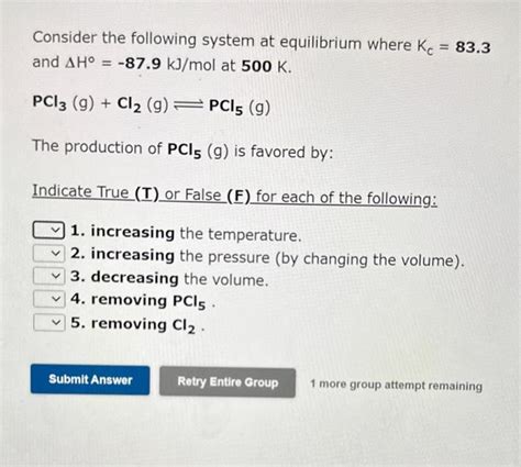 Solved Consider the following system at equilibrium where | Chegg.com 