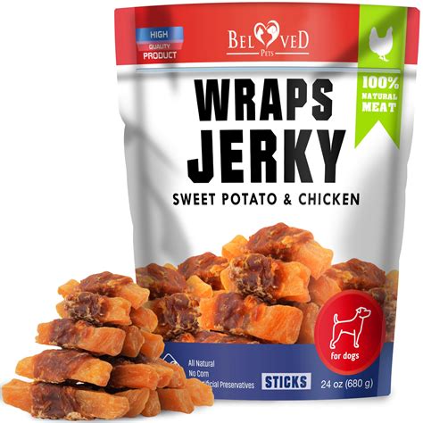 Sweet Potato Jerky Chicken Wraps - Dog Treats Human Grade - Grain Free