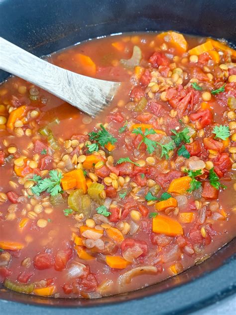 slow cooker lentil soup stew julia pacheco