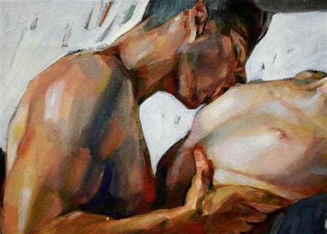 Erotic Art Original Art Sex Art Painting Nude Couple Modern Art Mature Bedroom Decor Art For