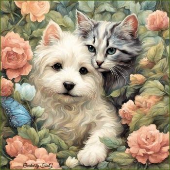 Solve pup & kit jigsaw puzzle online with 240 pieces