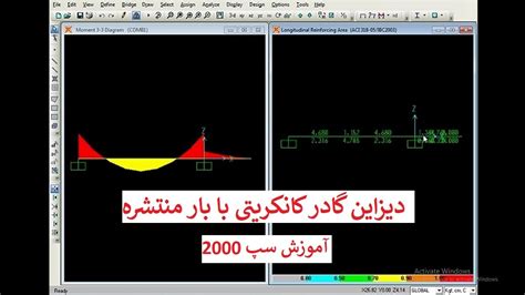 آموزش سپ 2000 دیزاین گادر کانکریتی با بار منتشره SAP2000 Learning