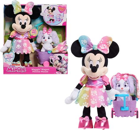 MINNIE Disney Junior Mouse Waggin Wagon Luces Y Sonidos Con Felpa