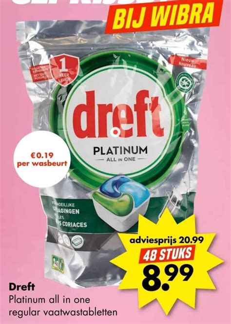 Dreft Platinum All In One Regular Vaatwastabletten Stuks Aanbieding