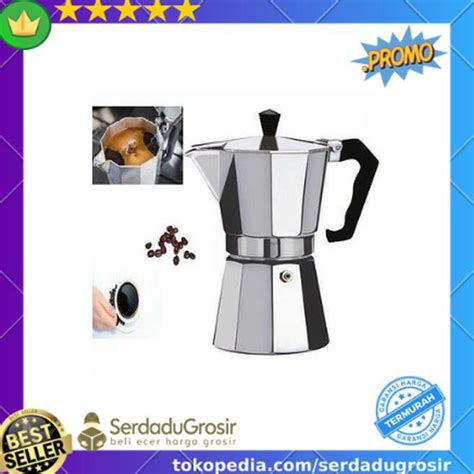 Jual Espresso Coffee Maker Moka Pot 3 Cup Teko Alat Seduh Buat Kopi