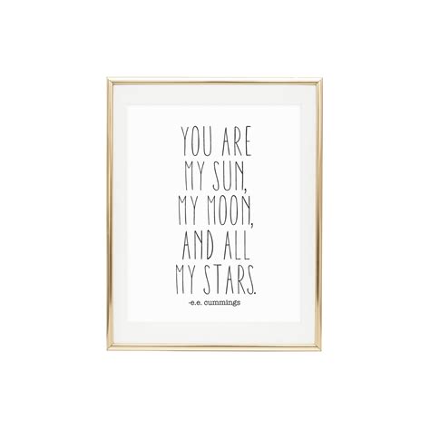 Printable Wall Art You Are My Sun My Moon And By Luminousprints