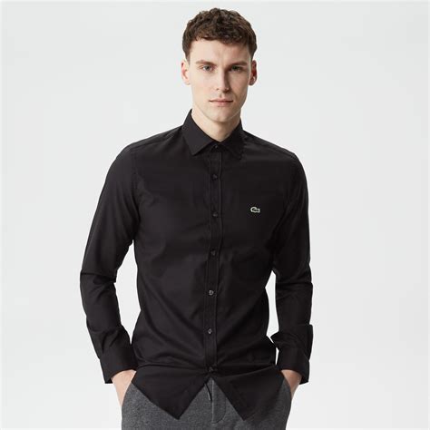Lacoste Erkek Slim Fit Siyah Gömlek CH0339-39S | Lacoste