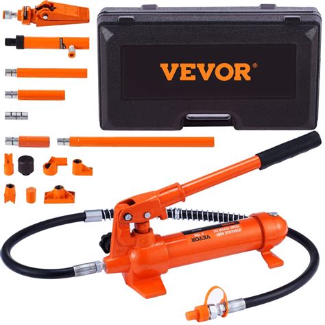 Vevor 4 Ton Porta Power Kit Portable Hydraulic Jack With 39 Ft12 M