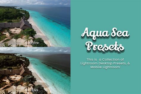 Aqua Sea Lightroom Presets Collection Design Cuts