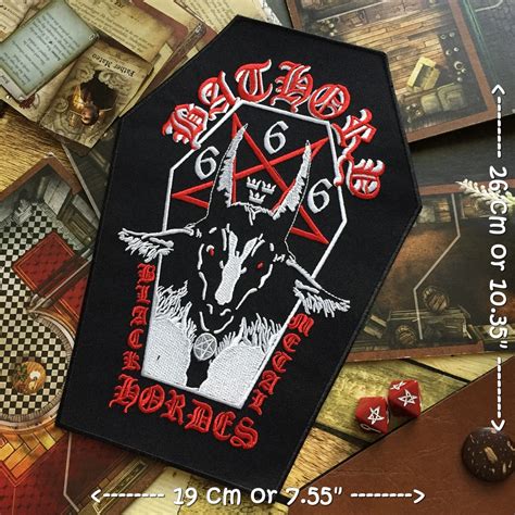 Large Bathory Satan Sew Iron On Embroidered Back Patch Etsy