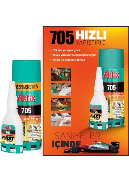 Akfix 705 Mdf Kit Hızlı Yapıştırıcı 200Ml 50Gr Fiyatı