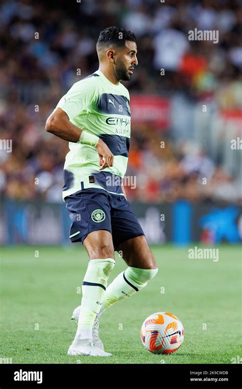 Barcelona Aug 24 Riyad Mahrez In Action During The Friendly Match