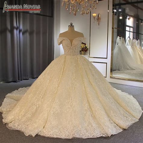 2019 Robe De Soiree Off Shoulder Style Luxury Ball Gown Wedding Dress