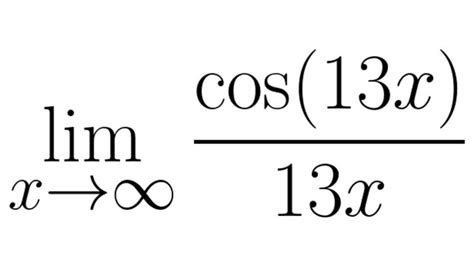 Limit Of Cos X X As X Approaches Infinity Math Videos