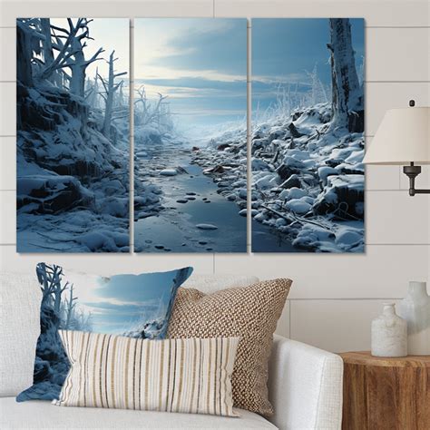 Millwood Pines Wilderness Frozen Landscape Iii Landscapes Metal Wall