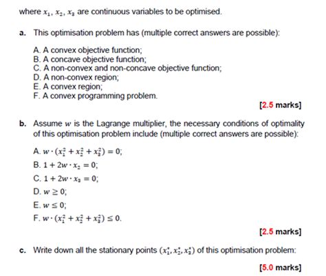 Solved Consider The Following Constrained Optimisation Chegg