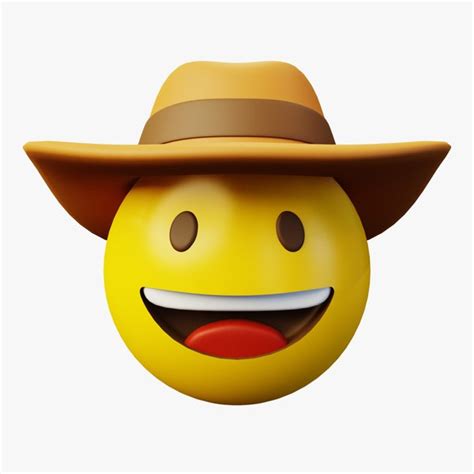 Modelo 3d Emoticon De Vaquero Emoji O Smiley TurboSquid 2114285