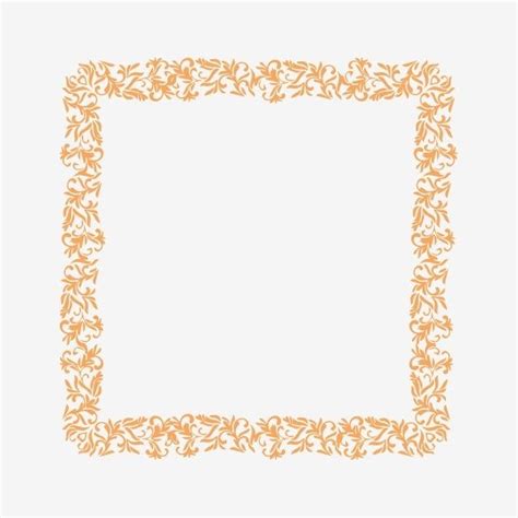 Orange Petites Fleurs Bordure De Texture Zone De Texte Petite Png