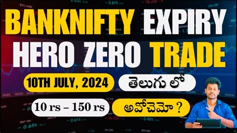 Banknifty Expiry Hero Zero Live Market Analysis For 10july 2024