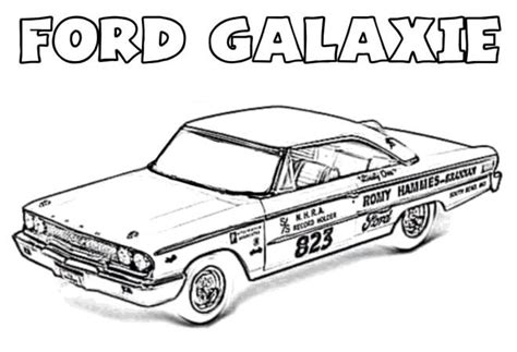 Coloriage Hot Wheels Ford Galaxie dessin gratuit à imprimer