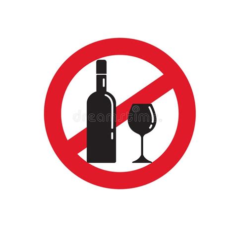 No Alcohol Sign Vector Illustration Stock Vector Illustration Of