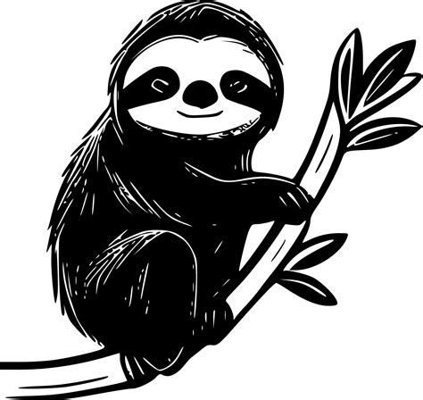 Sloth Minimalist And Simple Silhouette Vector Illustration 23855027