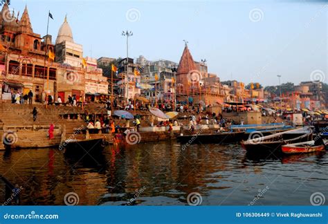 Varanasi Ganga ghat editorial stock image. Image of ghat - 106306449