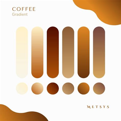 Coffee Gradient Colors ☕ | Color palette design, Gradient color, Color