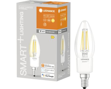 Ledvance Smart WIFI Filament LED Kerzenlampe dimmbar B40 | HORNBACH