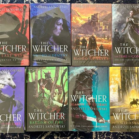 The Witcher Illustrated Edition Complete Set 8 Book Set By Andrzej Sapkowski Hardcover