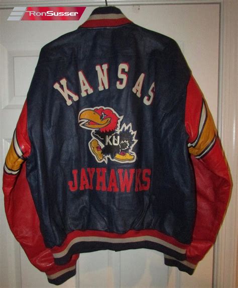 Ncaa Kansas Jayhawks Ku Leather Jacket Large