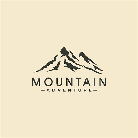 Plantilla de logotipo de aventura en la montaña Vector Premium