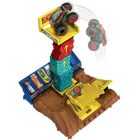 Set Masinuta Hot Wheels Monster Truck Arena Smashers Provocarea Hnb Ani Multicolor