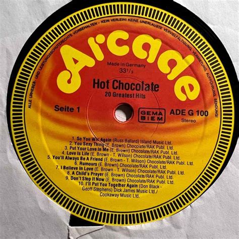 Hot Chocolate Greatest Hits Hot Vinyl