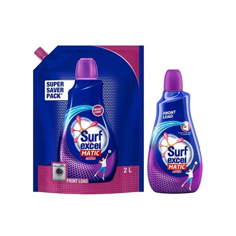 Buy Surf Excel Matic Front Load Liquid Detergent Combo (2 l Pouch with ...