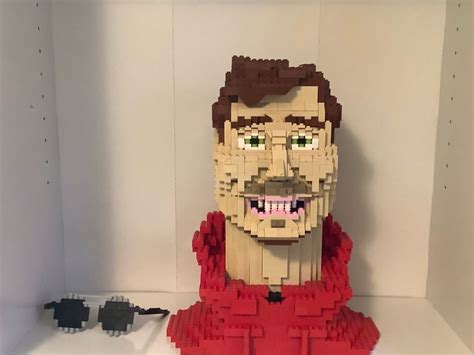 MrBeast made out of LEGO pieces,