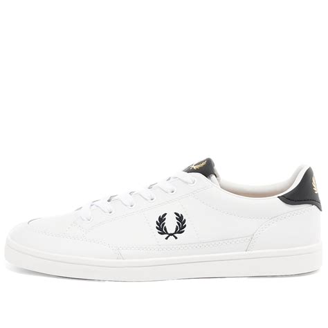 Fred Perry Deuce Leather Sneaker White Navy End Us