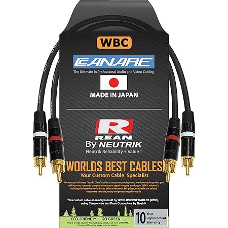 Amazon Foot Rca Cable Pair Made With Canare Gs Audio